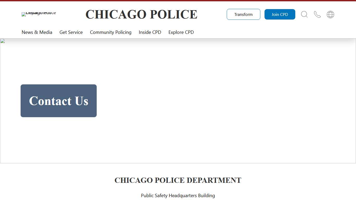 Contact Us – Chicago Police Department